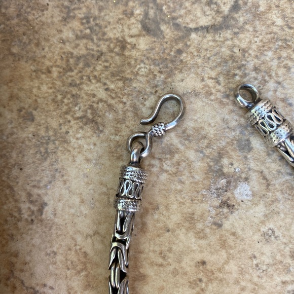 Sterling silver Byzantine link bracelet - Picture 4 of 10